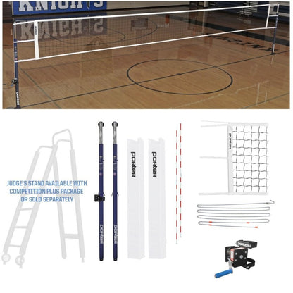 Porter Powr-Steel Standard Competition Volleyball 3" Package