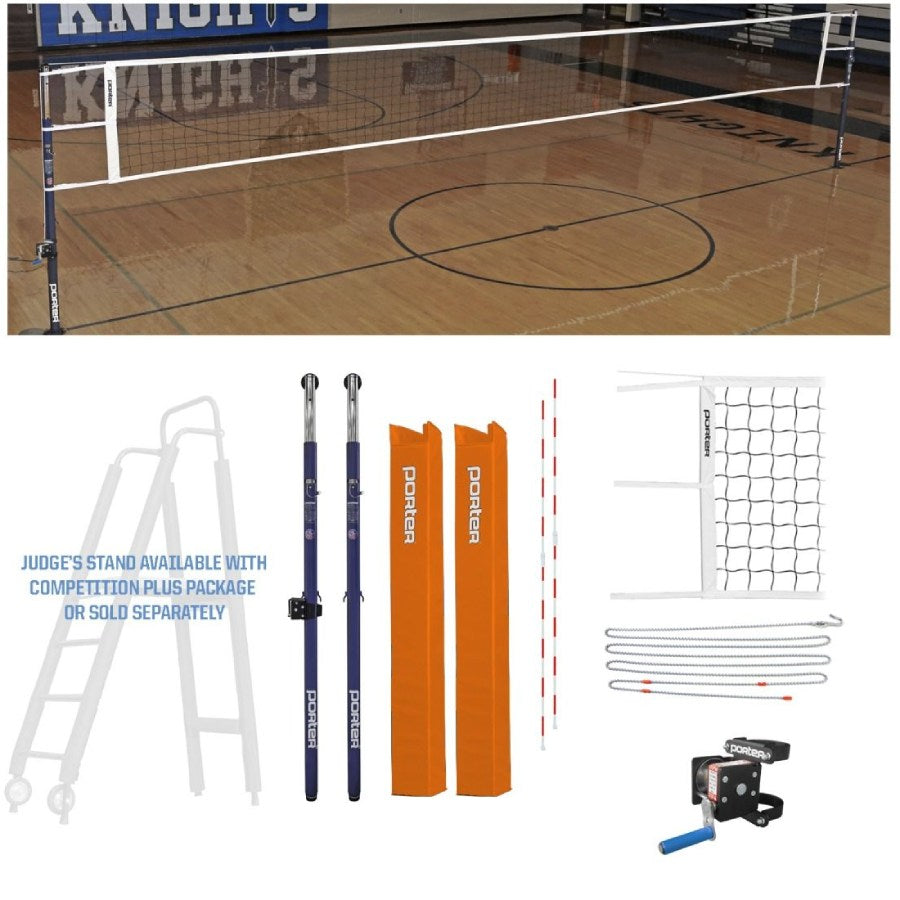 Porter Powr-Steel Standard Competition Volleyball 3" Package