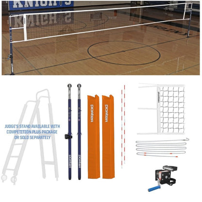 Porter Powr-Steel Standard Competition Volleyball 3" Package