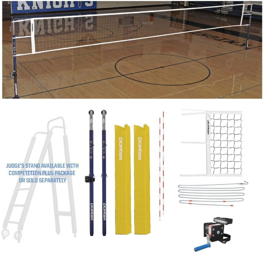 Porter Powr-Steel Standard Competition Volleyball 3" Package