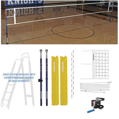 Porter Powr-Steel Standard Competition Volleyball 3" Package
