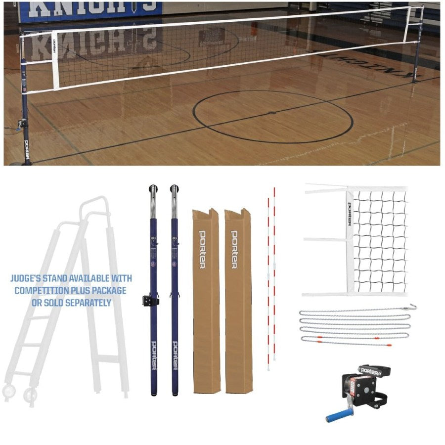 Porter Powr-Steel Standard Competition Volleyball 3" Package