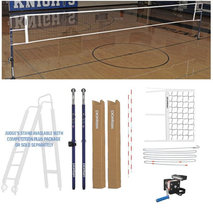 Porter Powr-Steel Standard Competition Volleyball 3" Package