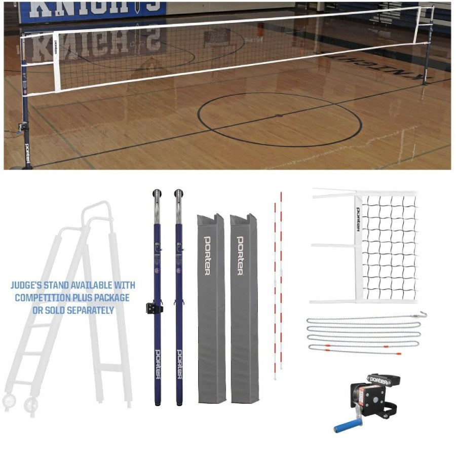 Porter Powr-Steel Standard Competition Volleyball 3" Package