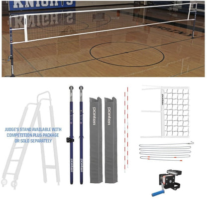 Porter Powr-Steel Standard Competition Volleyball 3" Package