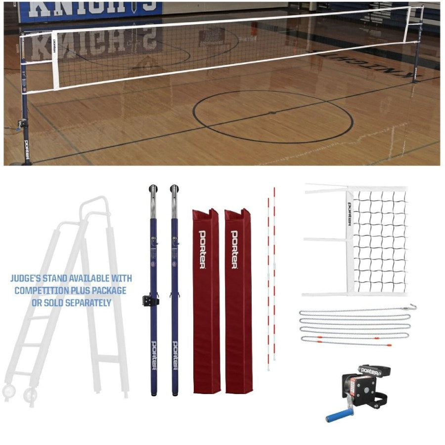 Porter Powr-Steel Standard Competition Volleyball 3" Package