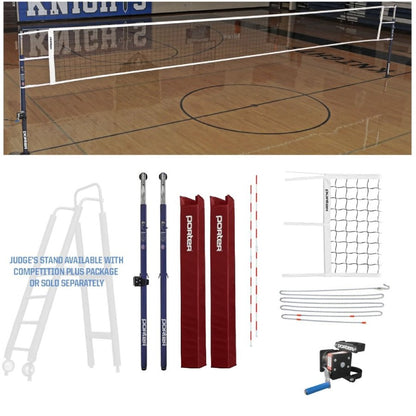 Porter Powr-Steel Standard Competition Volleyball 3" Package