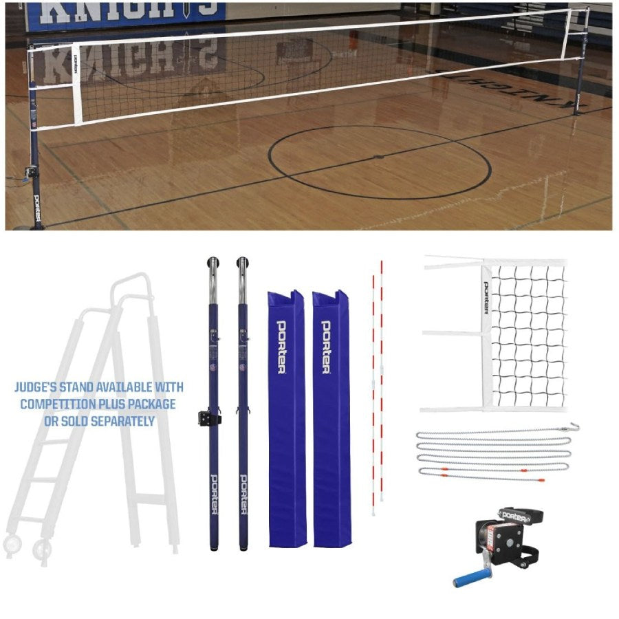 Porter Powr-Steel Standard Competition Volleyball 3" Package
