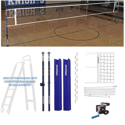 Porter Powr-Steel Standard Competition Volleyball 3" Package