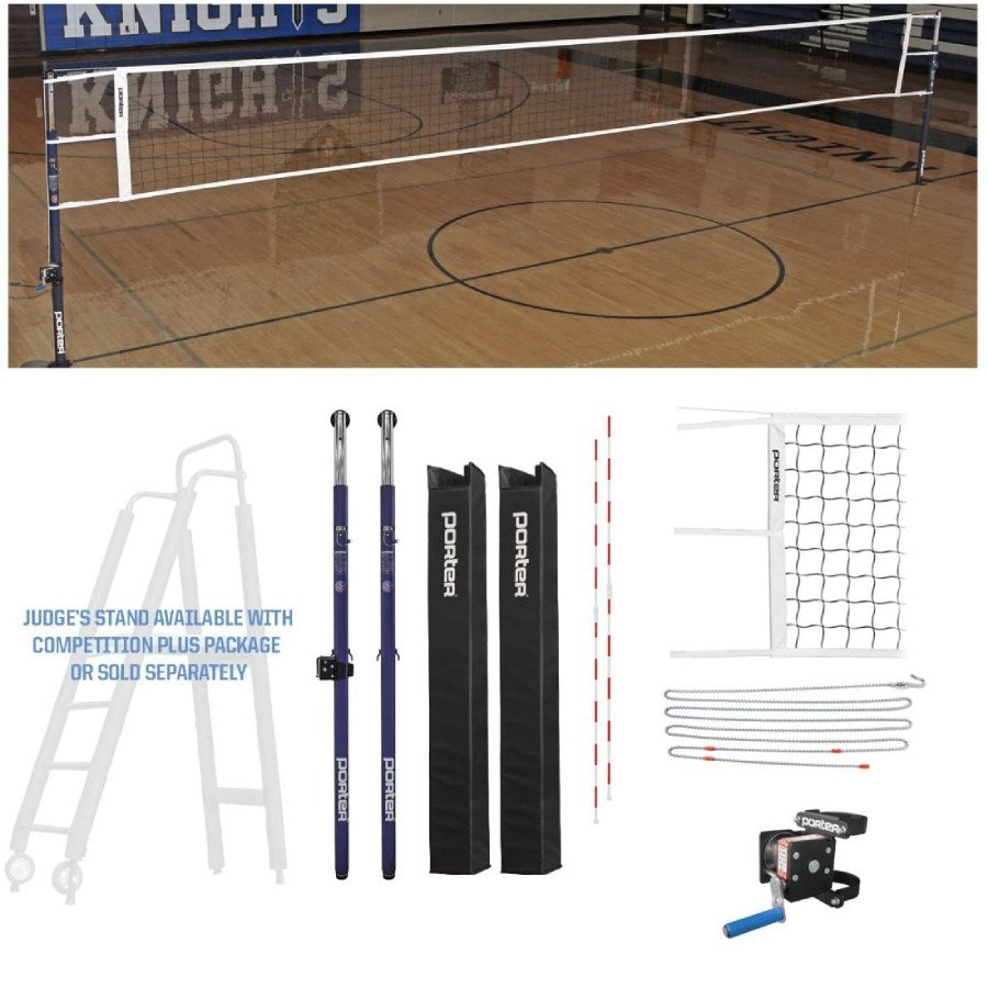 Porter Powr-Steel Standard Competition Volleyball 3" Package