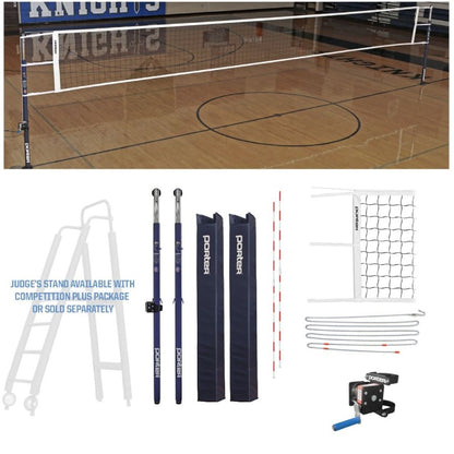 Porter Powr-Steel Standard Competition Volleyball 3" Package