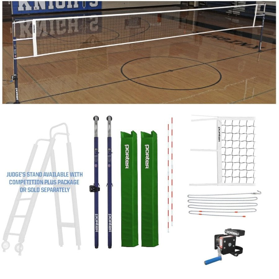 Porter Powr-Steel Standard Competition Volleyball 3" Package
