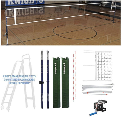Porter Powr-Steel Standard Competition Volleyball 3" Package