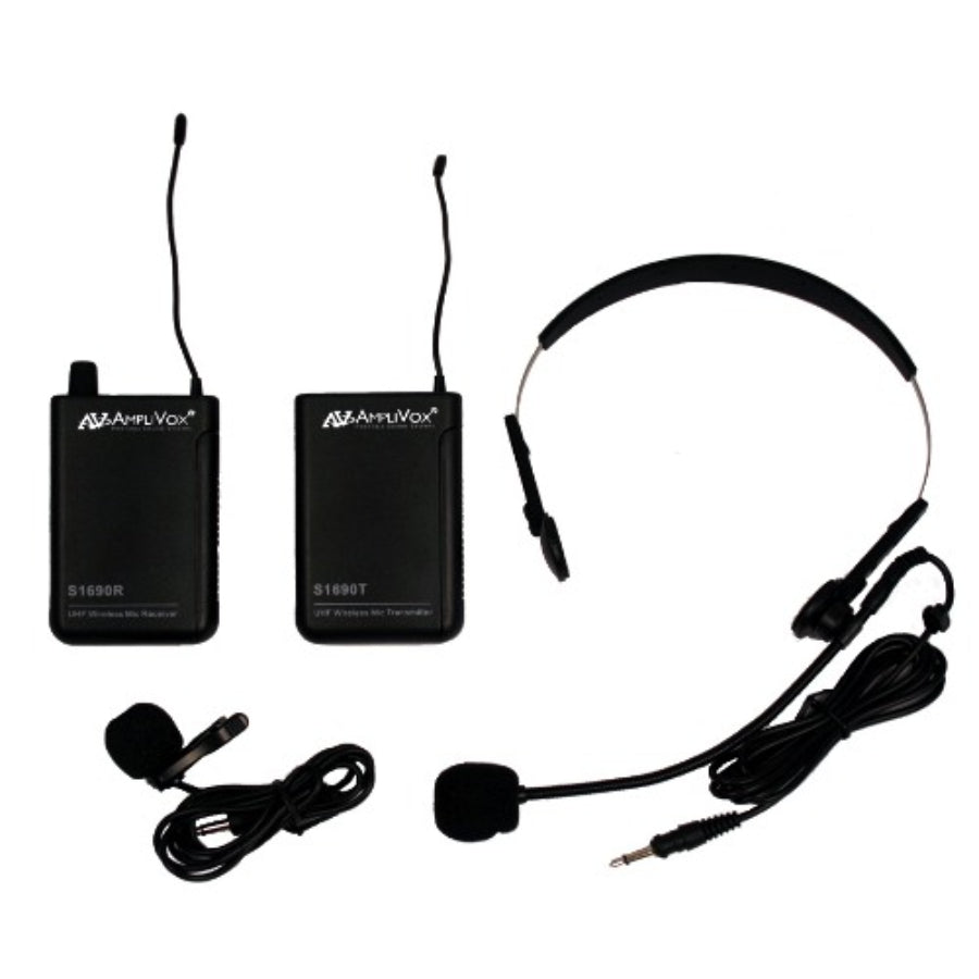 Amplivox Wireless Lapel And Headset Microphone Kit