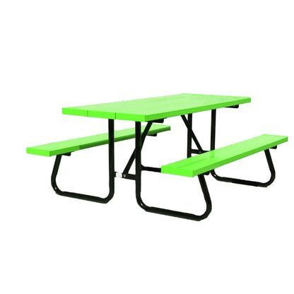 Pro-Bound 4' Powder Coated Aluminum Plank / Steel Frame Picnic Table