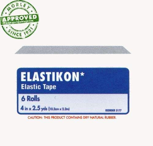 J&J ELASTIKONÂ® ELASTIC TAPE 4" X 2.5 YARDS SPEED PACK 6 ROLLS PER BOX