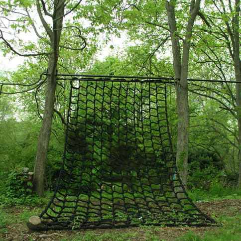 Outdoor Poly Dacron Cargo Net Available in 4 Colors 12" Sq. Mesh  3/4" Rope MA22022 / Black / Border on all 4 Sides
