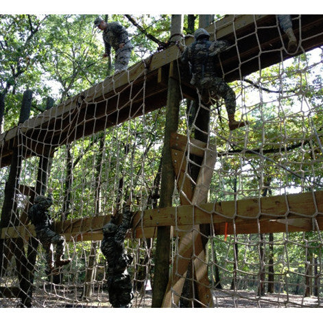 Premium Military Grade Made In The USA Cargo Nets (Per Sq. Ft.) 12" Sq. Mesh 3/4" Rope / Border on 4 Sides / 20