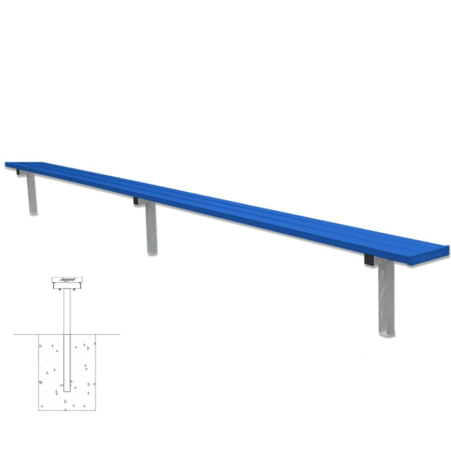 Jaypro In-Ground Powder Coated Players Bench Without Back