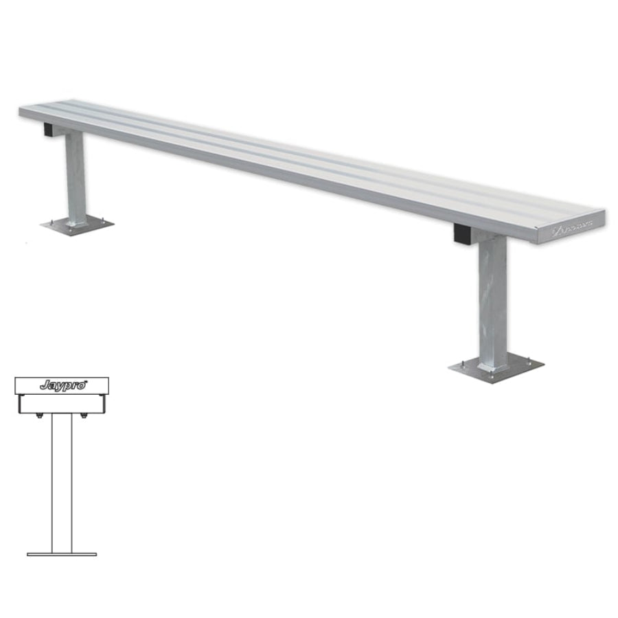 Jaypro Surface Mount Galvanized Players Bench Without Back