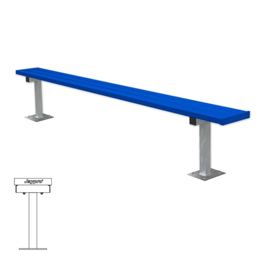 Jaypro Surface Mount Powder Coated Players Bench Without Back