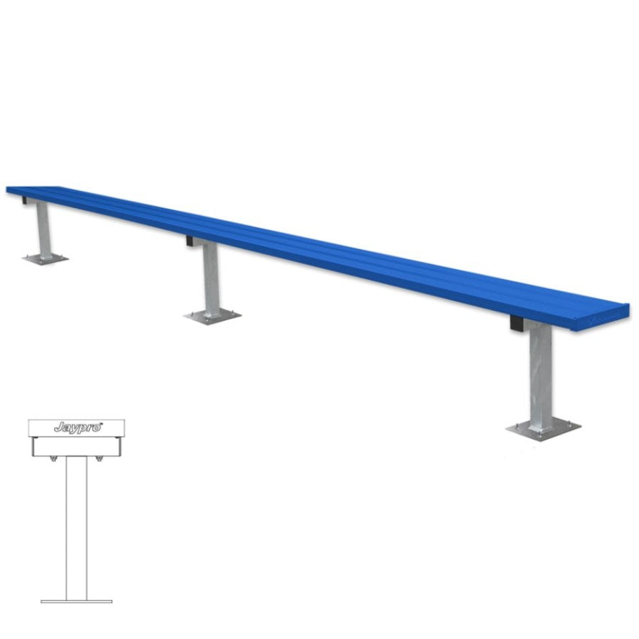 Jaypro Surface Mount Powder Coated Players Bench Without Back