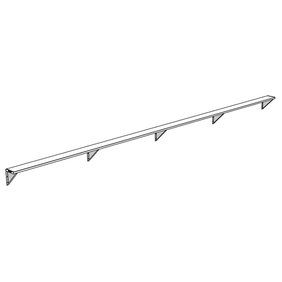 Jaypro Wall Mounted Aluminum Players Bench Natural Finish Model 27'