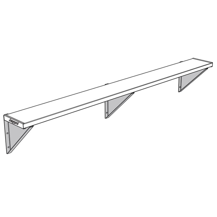 Jaypro Wall Mounted Aluminum Players Bench Natural Finish Model