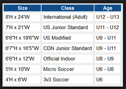 Jaypro Classic Club Round Soccer Goals (Pair) 8'H X 24'W GOALS U12-U13