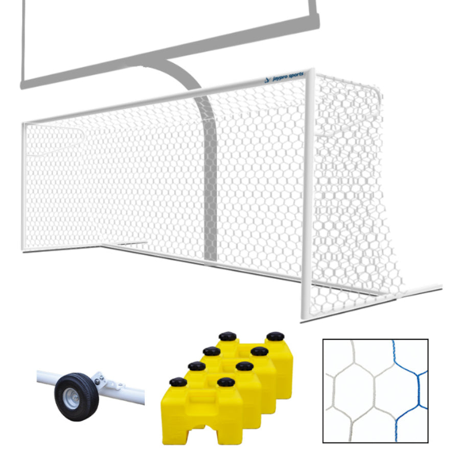 Jaypro SGP-600AXPKG NOVA Premier 8' X 24' Adjustable Soccer Goal Complete Package