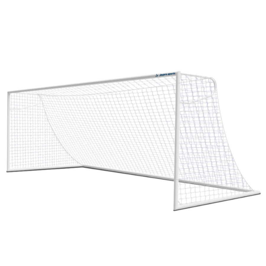 Jaypro Nova Club Round Soccer Goals – Aluminum European Style Pair - Morley Athletic Supply Co Inc