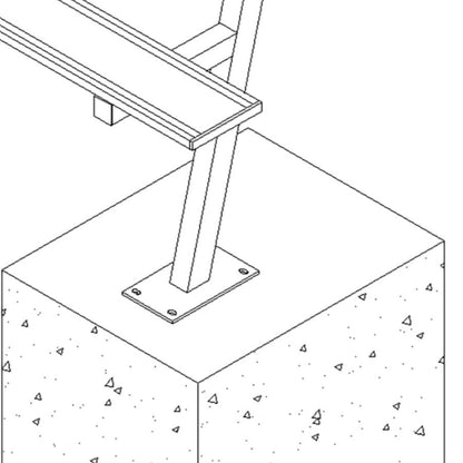 Jaypro Surface Mount Powder Coated Bench With Back