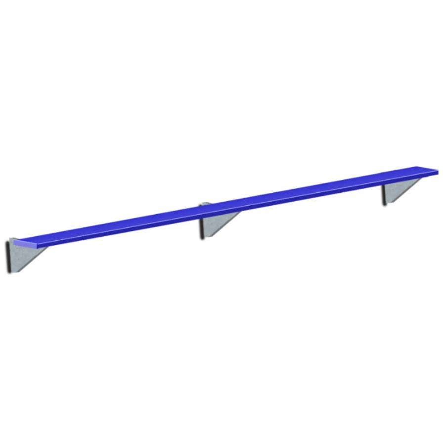 Jaypro Wall Mounted Aluminum Powder Coated Player's Bench