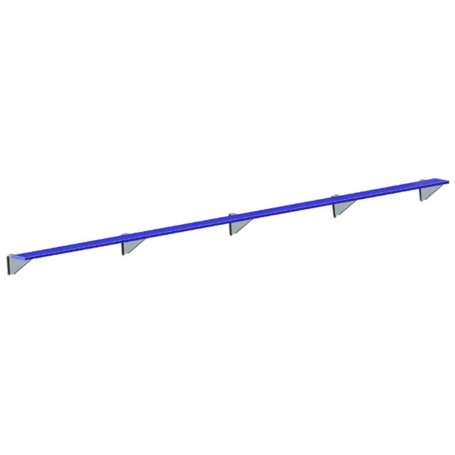 Jaypro Wall Mounted Aluminum Powder Coated Player's Bench