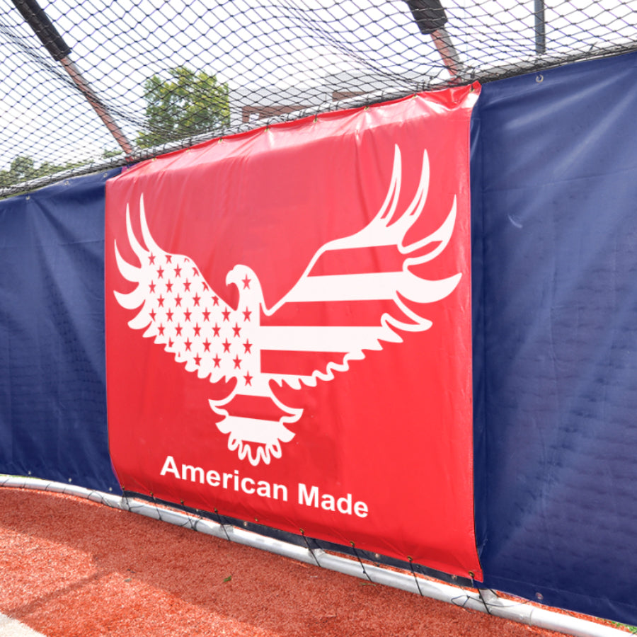 Custom Backstop Skirt For Big League Bomber Pro With Graphics