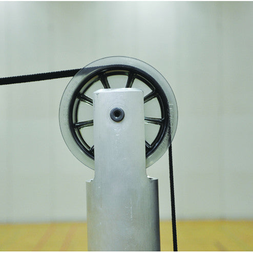 Jaypro 3 1/2" Powerlite International Volleyball System & Uprights Volleyball System / Black