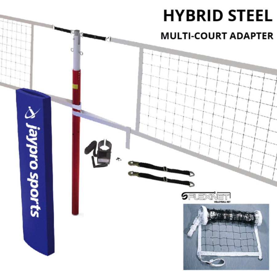 Jaypro 3" Classic Steel Volleyball System & Uprights