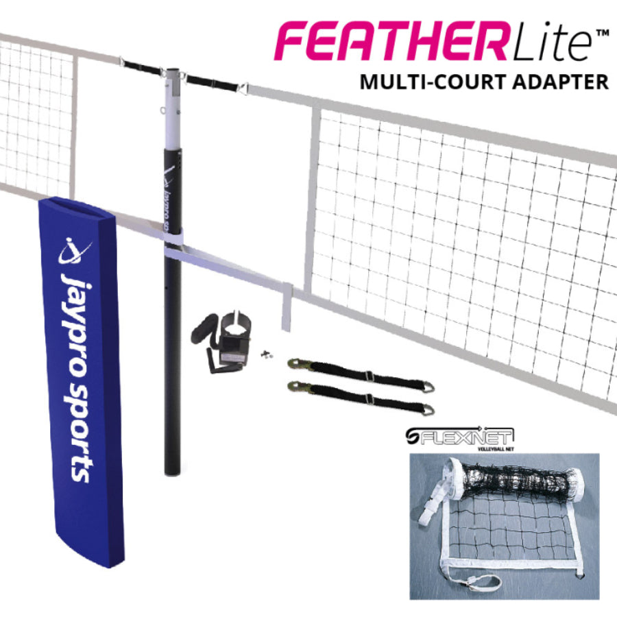 Jaypro Featherlight 3-1/2" Volleyball System & Uprights