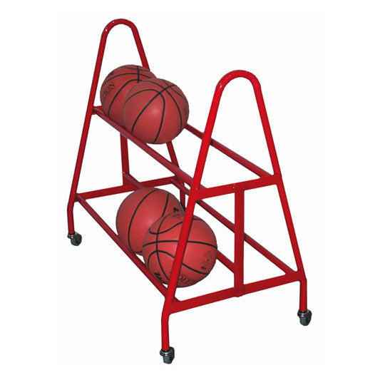 Jaypro Deluxe Basketball Carriers W/ Lifetime Warranty 12 Ball Carrier / Red