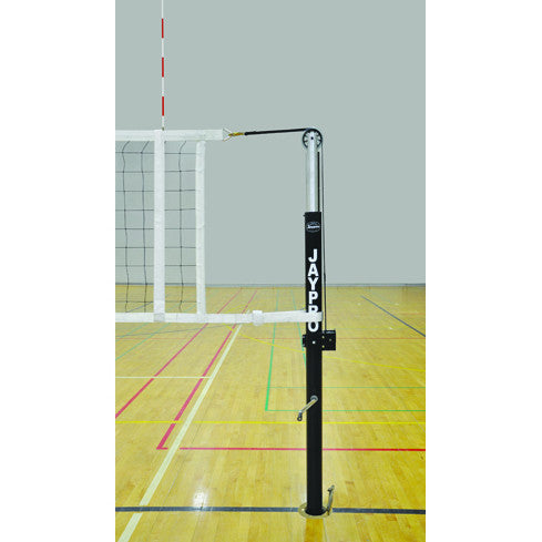 Jaypro Powerlite Aluminum International 3" Volleyball System Complete System / Black