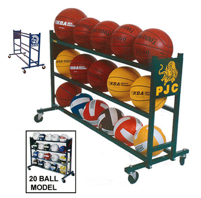 Basketball Custom Mascot Ball Rack Holds 15 Balls