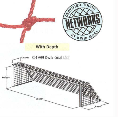 Kwik Goal 0050A 3MM Twisted Polyethylene Soccer Net Each Blue