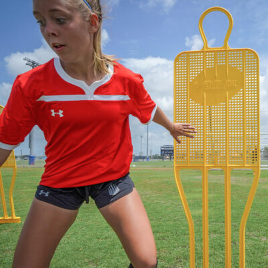Kwik Goal 16B2708 5' 10" Yellow Tom Training Opponent Mannequin