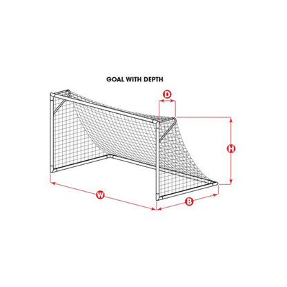 Kwik Goal 3B11 4MM Hollow Braid Soccer Nets Each