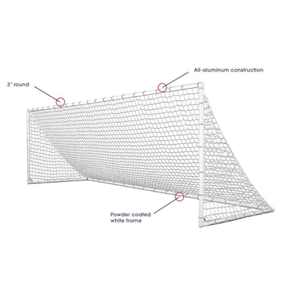 Kwik Goal Academy 2B5003 6.5'H x 12'W Soccer Goals