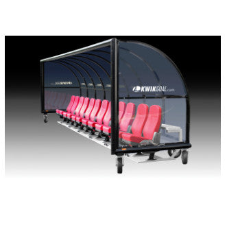 Kwik Goal Portable Luxury Seat Style Custom Team Shelter 24' Seats up to 12 / White