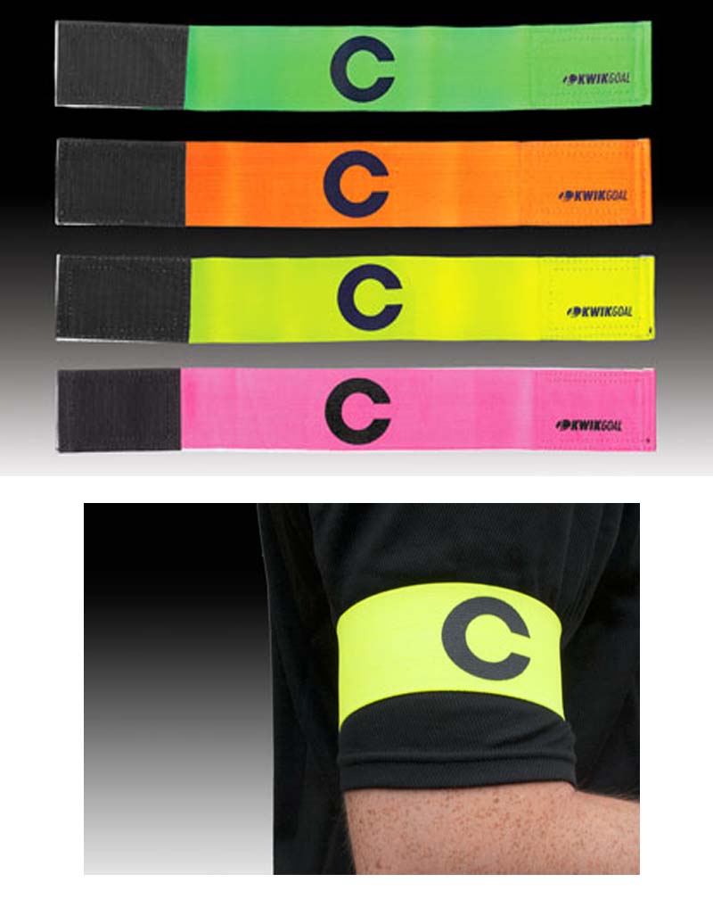 Kwikgoal "C" Captains Arm Bands Green