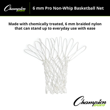 6mm Braided Nylon PRO Anti-Whip Basketball Net