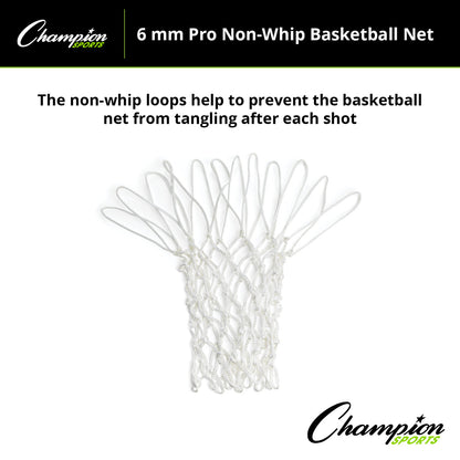 6mm Braided Nylon PRO Anti-Whip Basketball Net