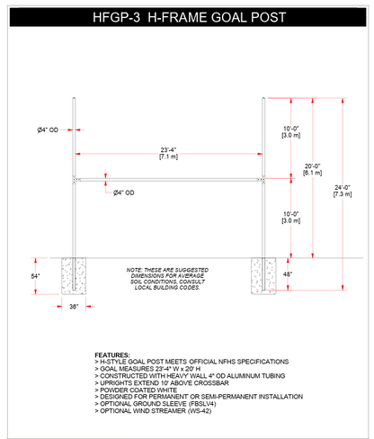Jaypro Economy Official Goal Posts (Pair)